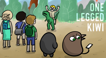 One Legged Kiwi - a movie parody webcomic