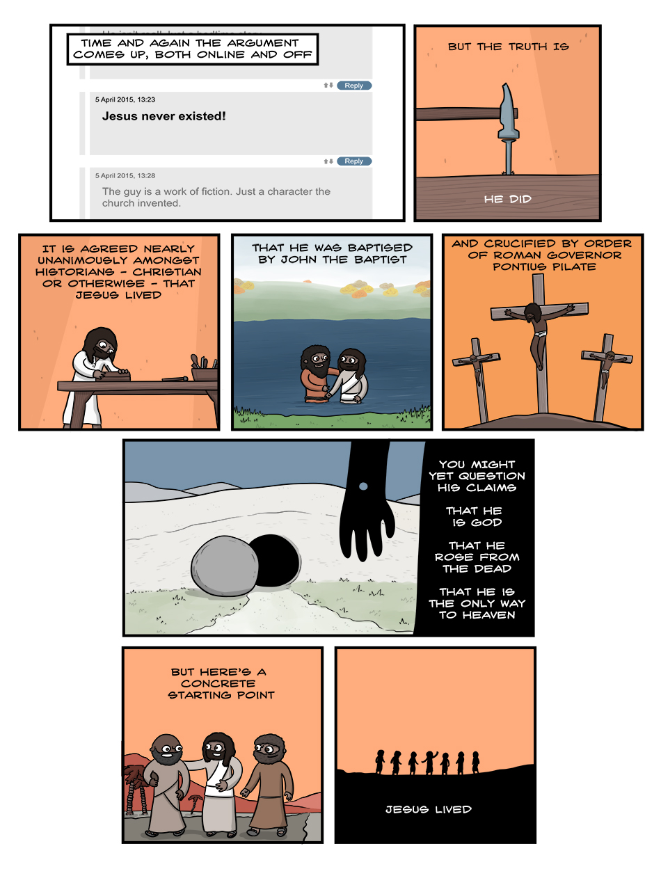 Jesus lives - an illustration by Anchor Lines, a Christian Webcomic