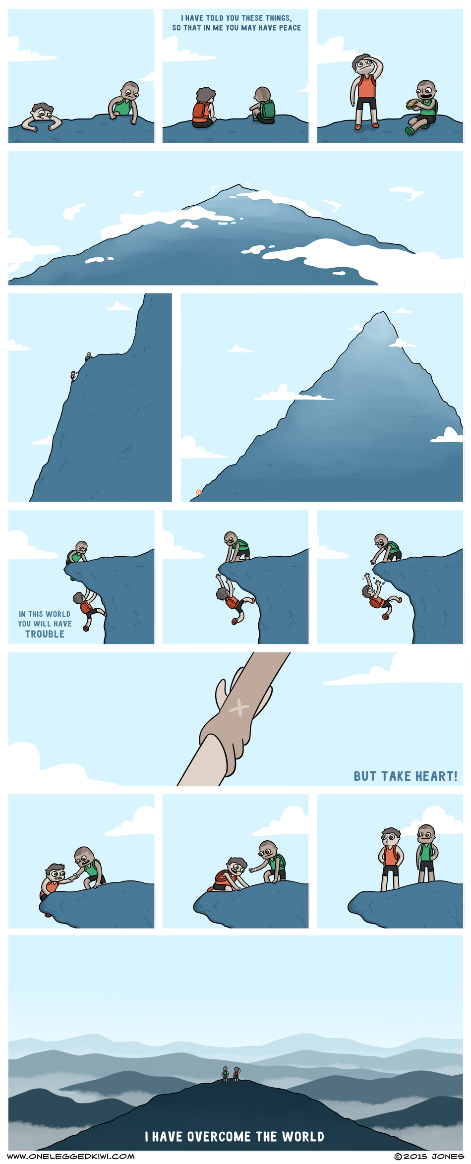 I have overcome the world - an illustration by Anchor Lines, a Christian Webcomic