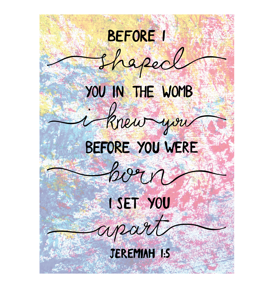 before I shaped you in the womb - illustrated by Claire Jones